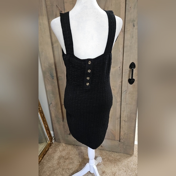 FREE PEOPLE Beach Short N Sweet Sweater Minidress - Black. Size Med NWT - Picture 5 of 13